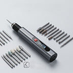 Varykit A7 Elektryczne pióro do grawerowania, akumulatorowe, z 30 bitami, 10 szablonów, zestaw narzędzi do grawerowania Jwelry, drewna, szkła, ceramiki