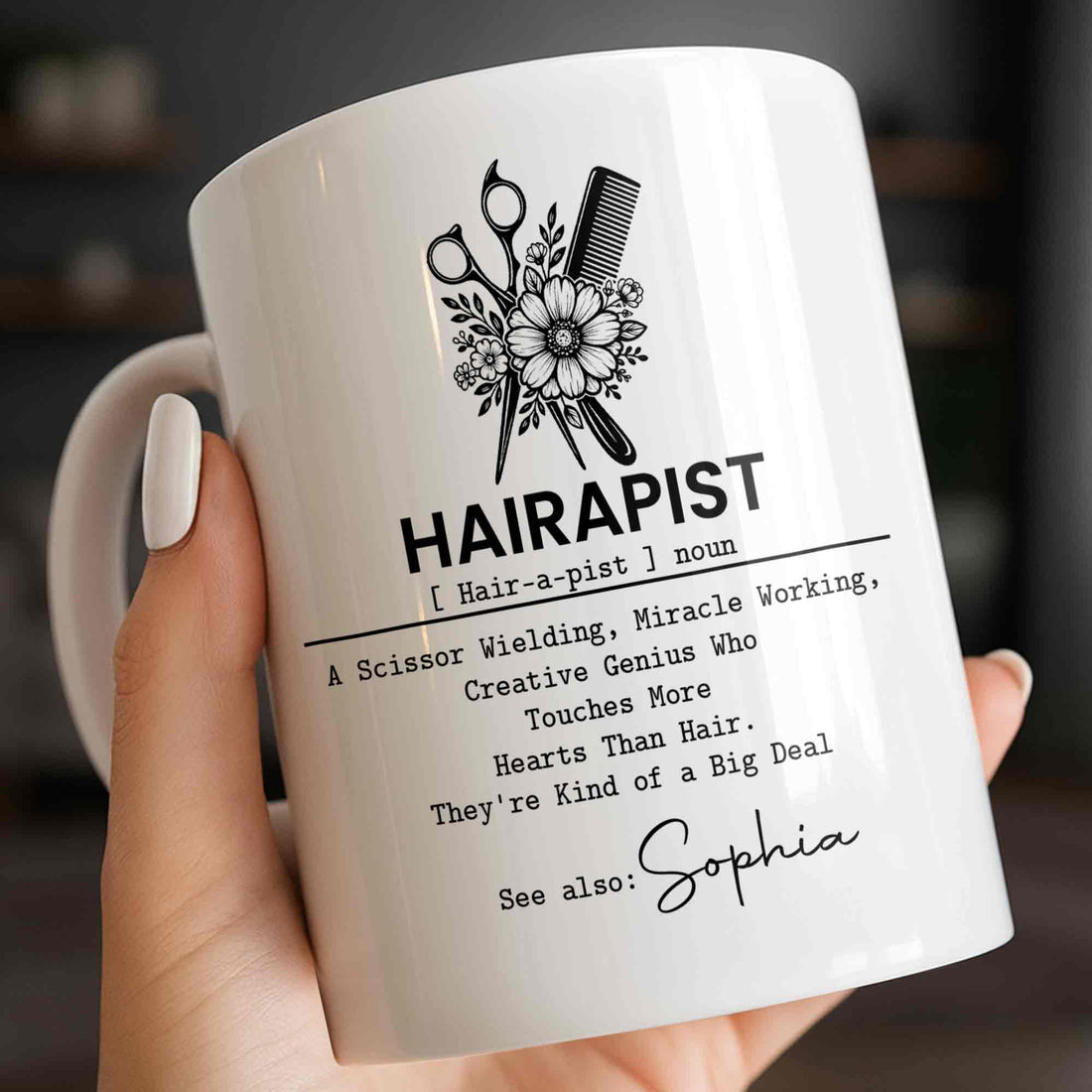 Hairapist Miracle Working, Personalized Coffee Mug, Gift For Hair Stylist