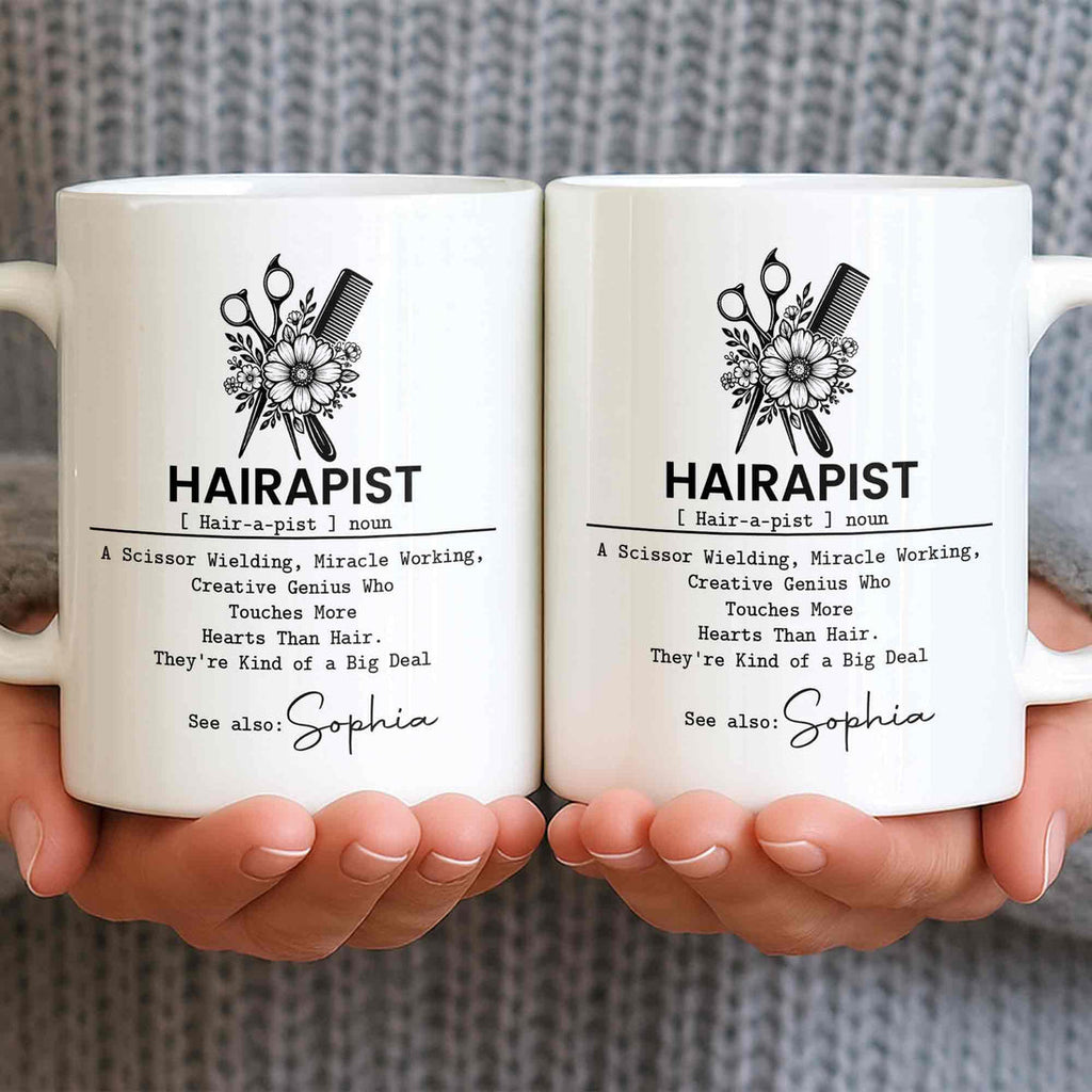 Hairapist Miracle Working, Personalized Coffee Mug, Gift For Hair Stylist