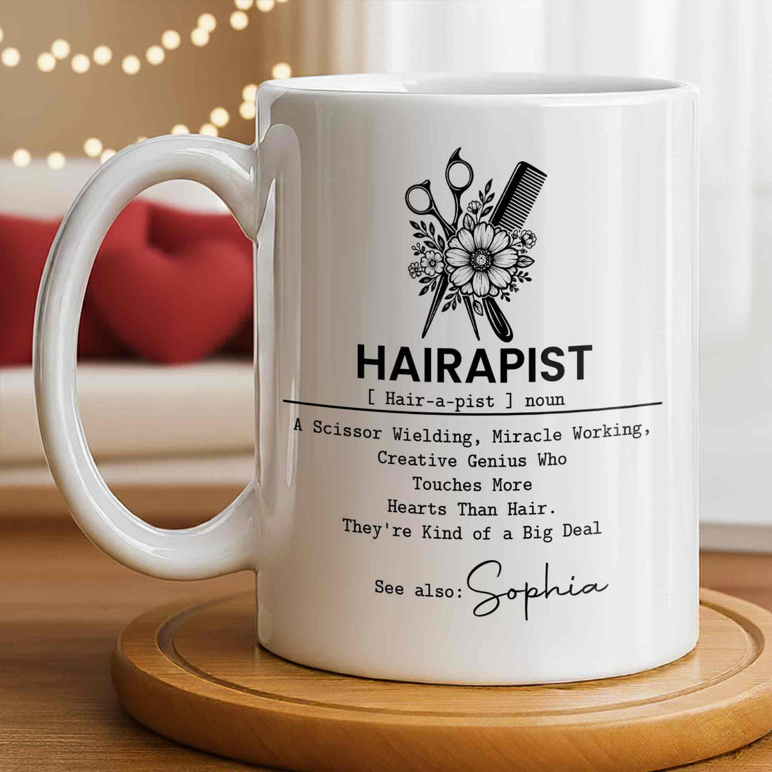 Hairapist Miracle Working, Personalized Coffee Mug, Gift For Hair Stylist