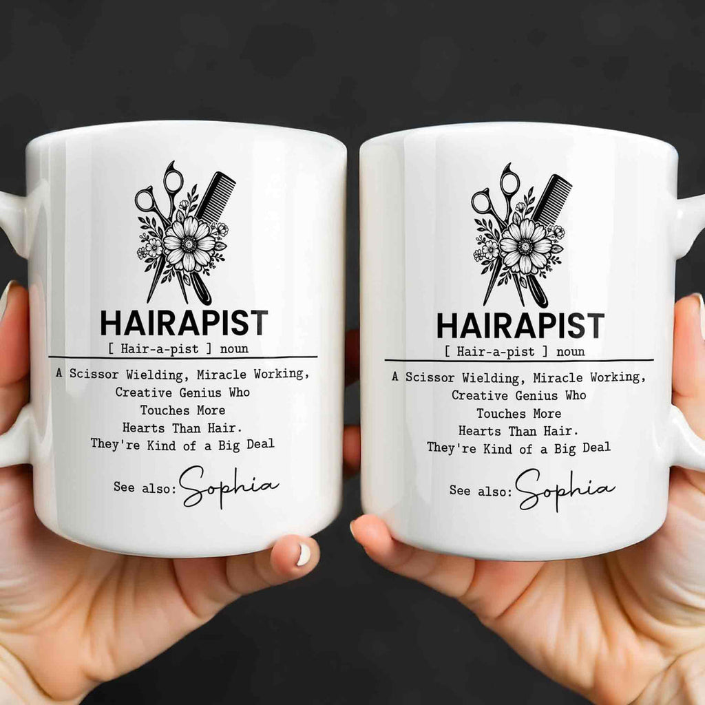 Hairapist Miracle Working, Personalized Coffee Mug, Gift For Hair Stylist