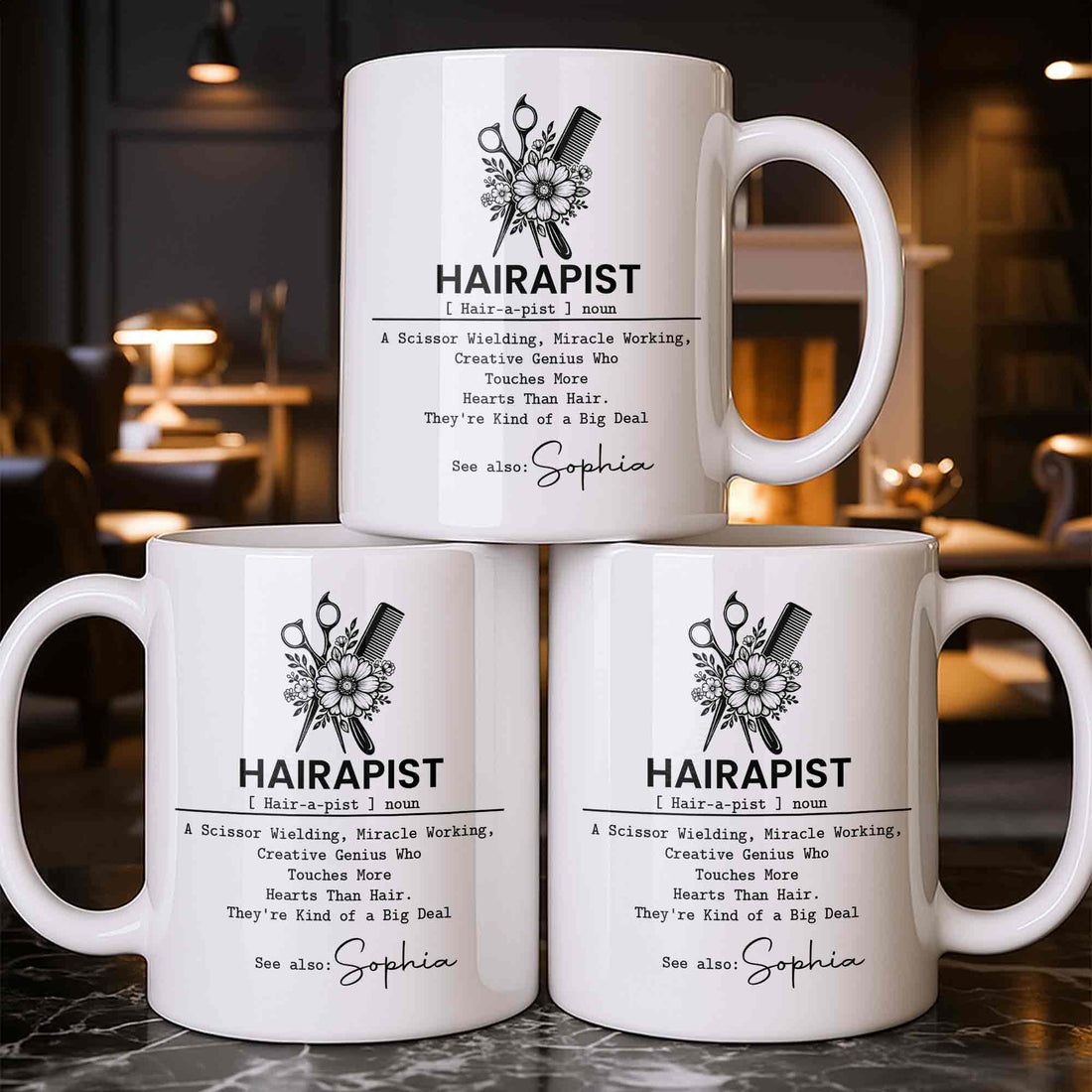 Hairapist Miracle Working, Personalized Coffee Mug, Gift For Hair Stylist
