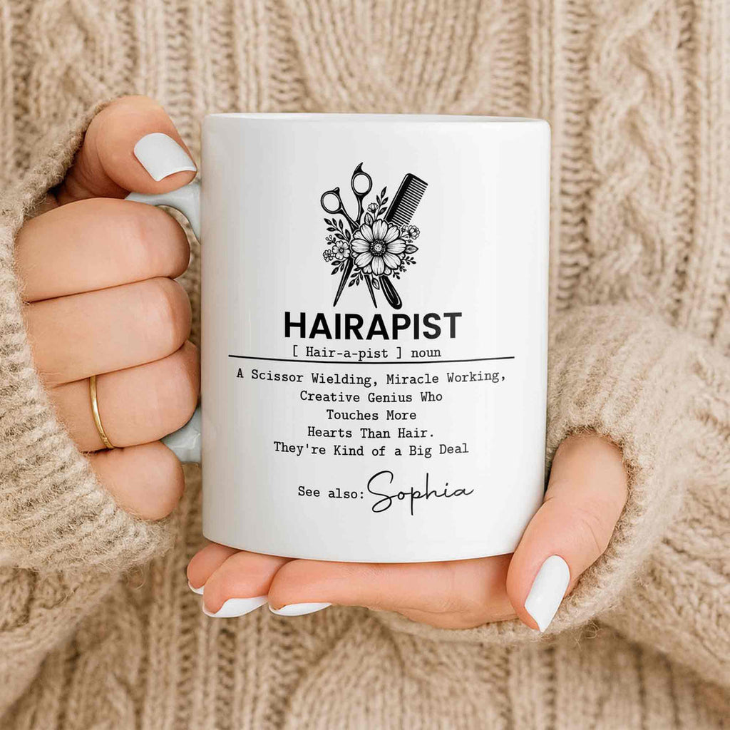 Hairapist Miracle Working, Personalized Coffee Mug, Gift For Hair Stylist