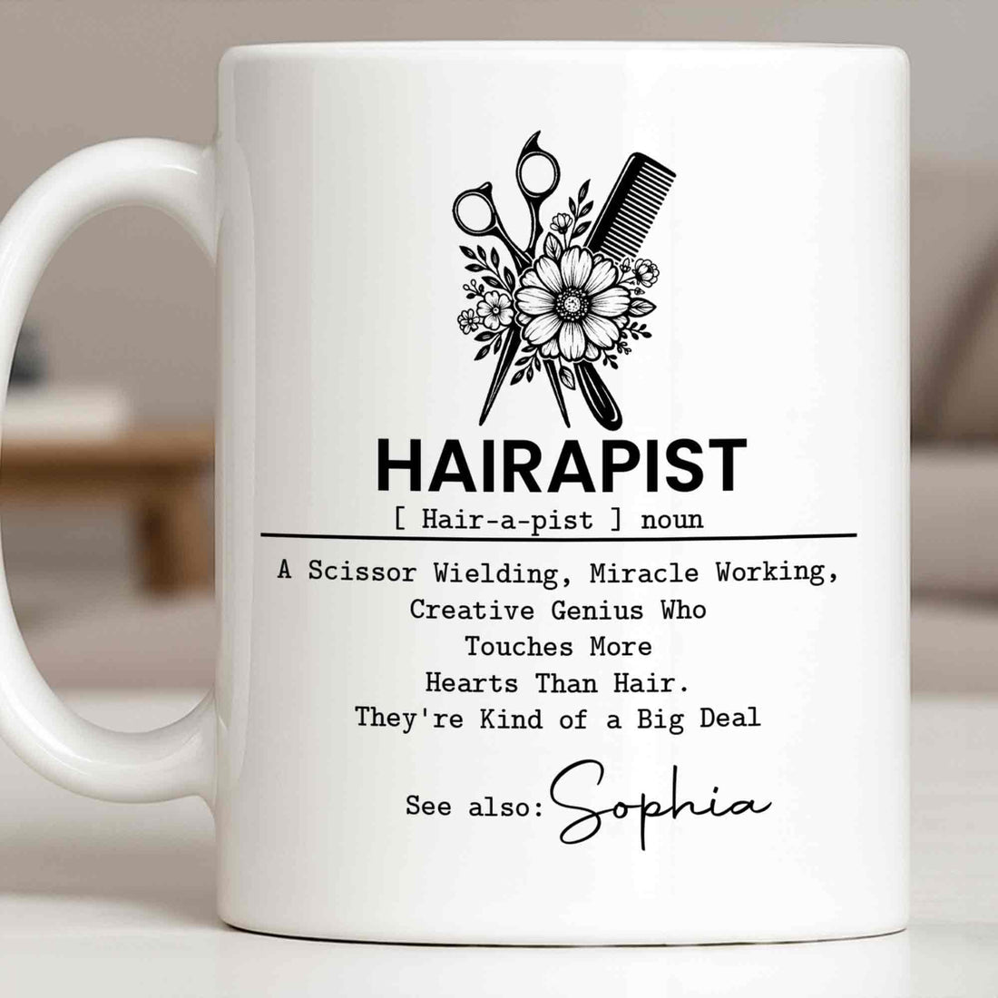 Hairapist Miracle Working, Personalized Coffee Mug, Gift For Hair Stylist