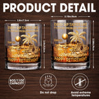 Every Sip Tastes Like Happy Retirement, Palm Trees Beach Chair Sun, Personalized Custom Whiskey Glass, Gift For Retirees